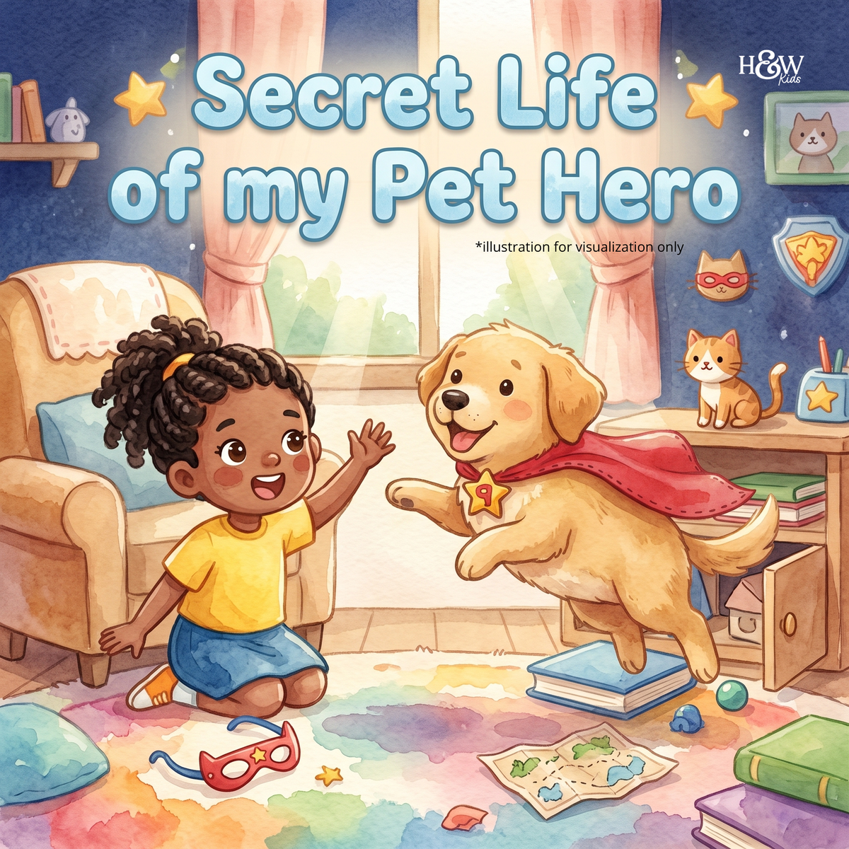 Secret Night Life of My Pet Hero (Non-personalized Audio Bedtime Story for Kids)