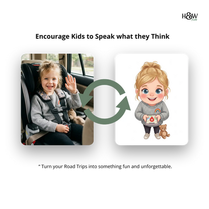 Car and Travel Conversation Cards for Kids (Personalized)