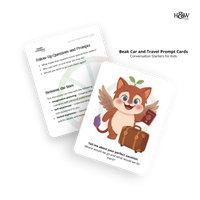 Beak Car and Travel Prompt Cards - Conversation Starters for Kids (No personalization)