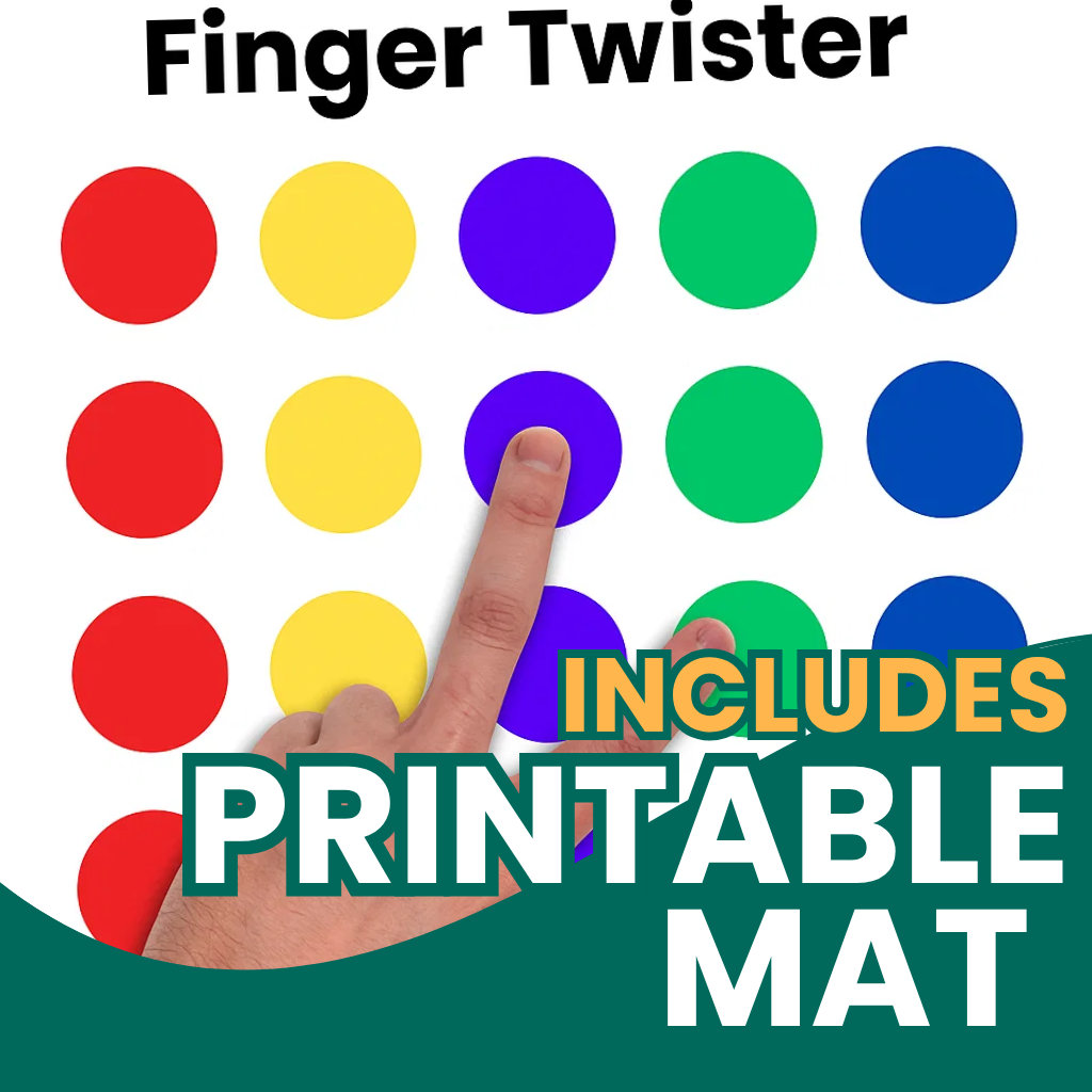 Fine Motor Flashcard Printable - Dino Finger Twister Flashcards