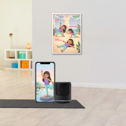 Guided Audio Yoga Bundle for Kids (Personalized Audio Yoga and Posters)