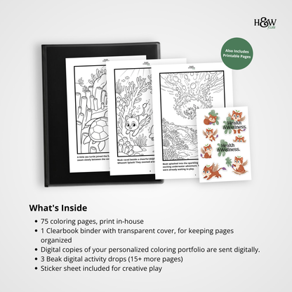 Beak and the Sleepy Sea Signals (Non-Personalized Bedtime Story Coloring Book Portfolio for Kids)