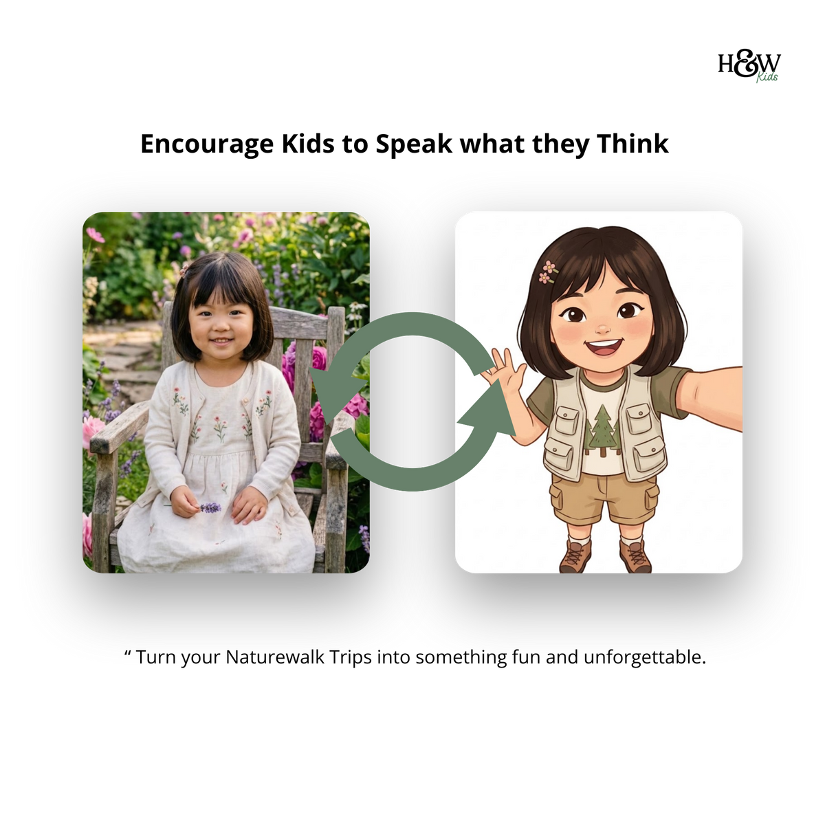 Nature Walk Conversation Cards for Kids (Personalized)