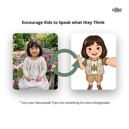 Nature Walk Conversation Cards for Kids (Personalized)