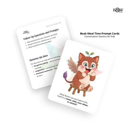 Mealtime Conversation Starters Cards for Kids (Non-Personalized)
