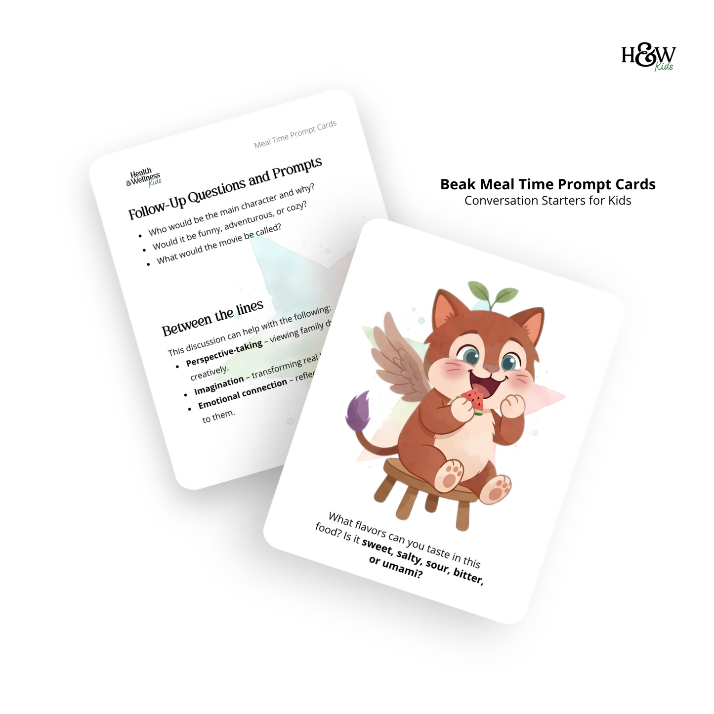 Beak Meal time Prompt Cards - Conversation Starters for Kids