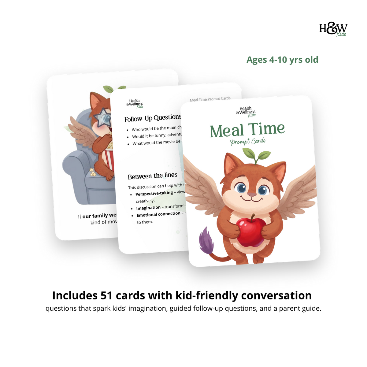 Mealtime Conversation Starters Cards for Kids (Non-Personalized)