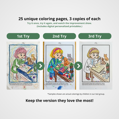 Dreams and Passions (Personalized Bedtime Story Coloring Book Portfolio for Kids)