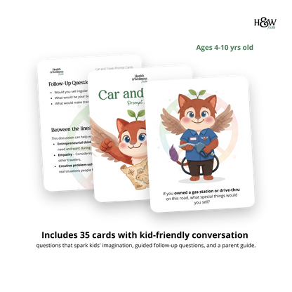 Car and Travel Conversation Cards for Kids (Non-Personalized)