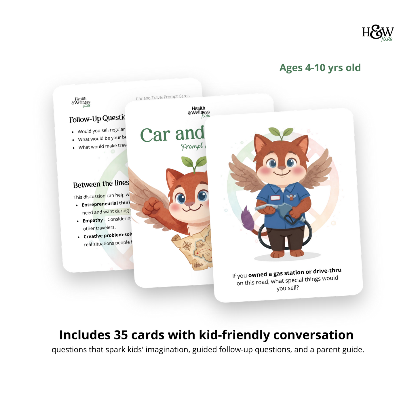 Beak Car and Travel Prompt Cards - Conversation Starters for Kids (No personalization)