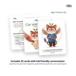 Beak Car and Travel Prompt Cards - Conversation Starters for Kids (No personalization)