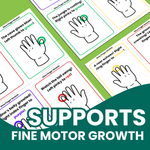 Fine Motor Flashcard Printable - Dino Finger Twister Flashcards