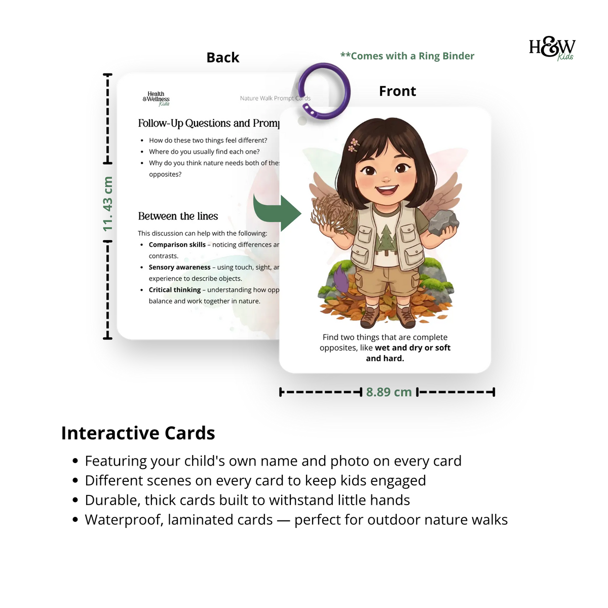 Nature Walk Conversation Cards for Kids (Personalized)