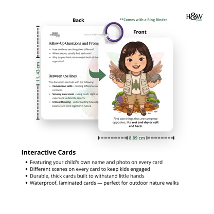 Nature Walk Conversation Cards for Kids (Personalized)