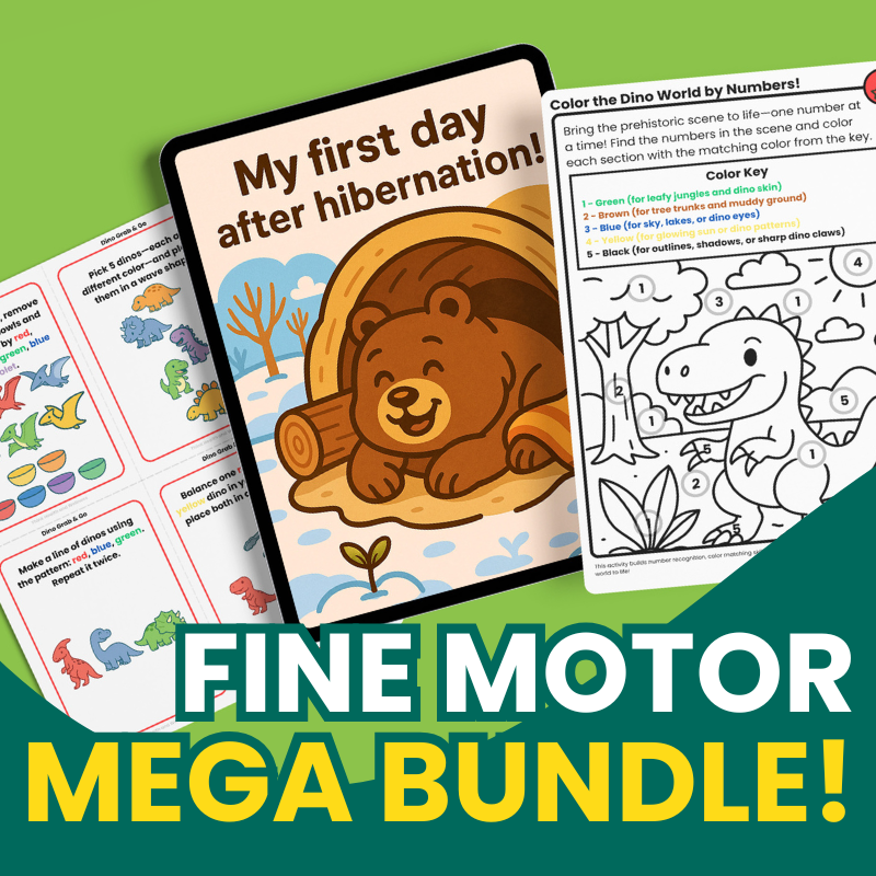 BIG BUNDLE! Fine Motorskill printable worksheet pdf: Little Hands, Big Moves: The Fine Motor Skills Discovery Pack