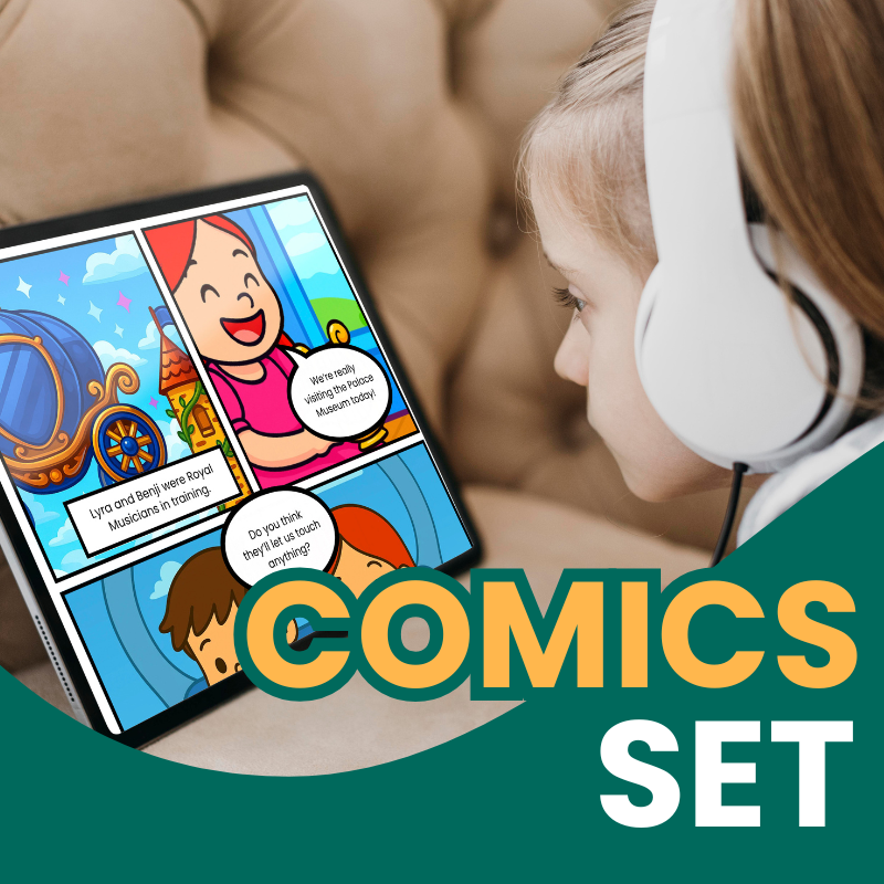 Comics Set Bundle – 4 Gentle Stories for Fine Motor and Emotional Growth