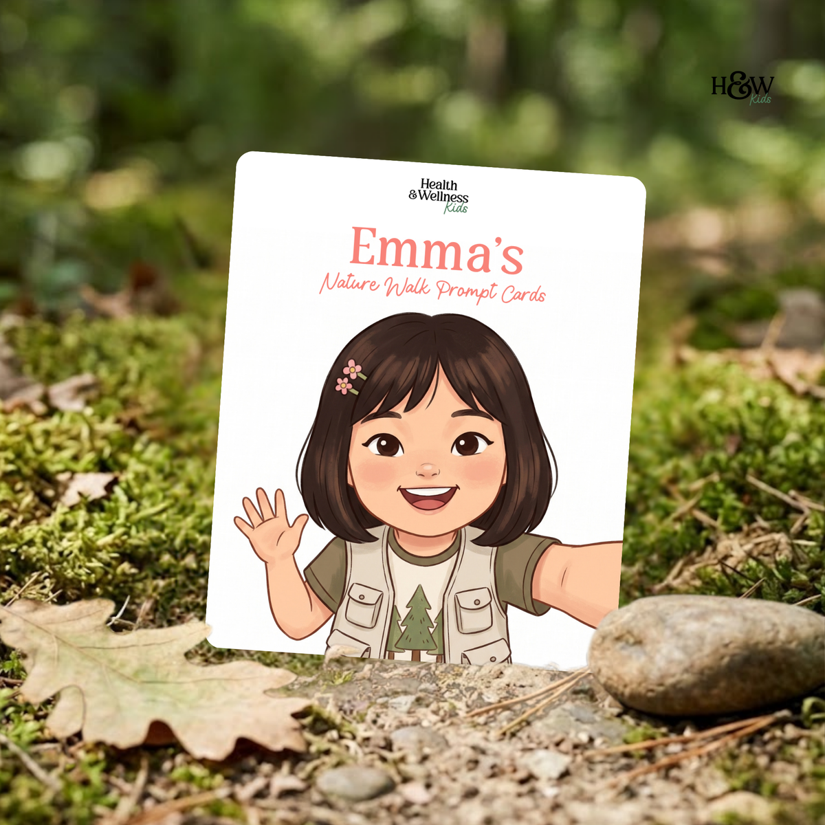 Nature Walk Conversation Cards for Kids (Personalized)