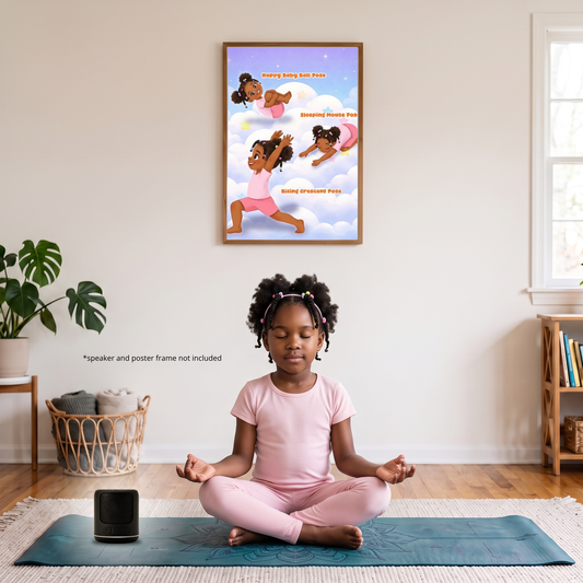 Guided Audio Yoga Bundle for Kids (Personalized Audio Yoga and Posters)
